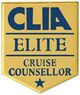 The logo of Clia Elite cruise counsellor.