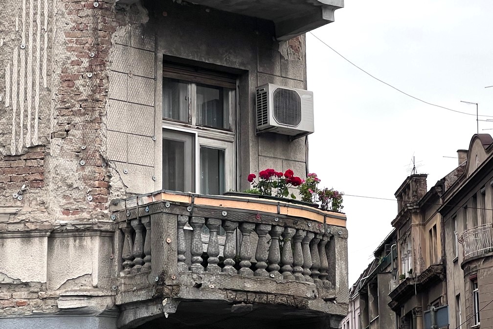 Belgrade, Serbia view of balcony