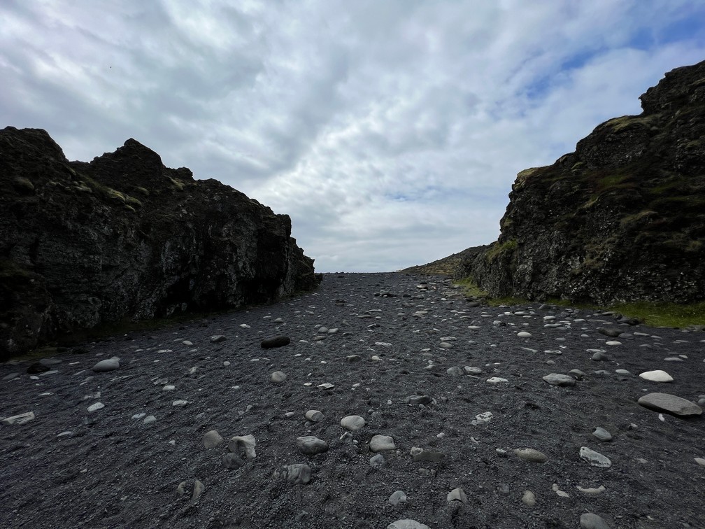 Icelands black sand/stone beach