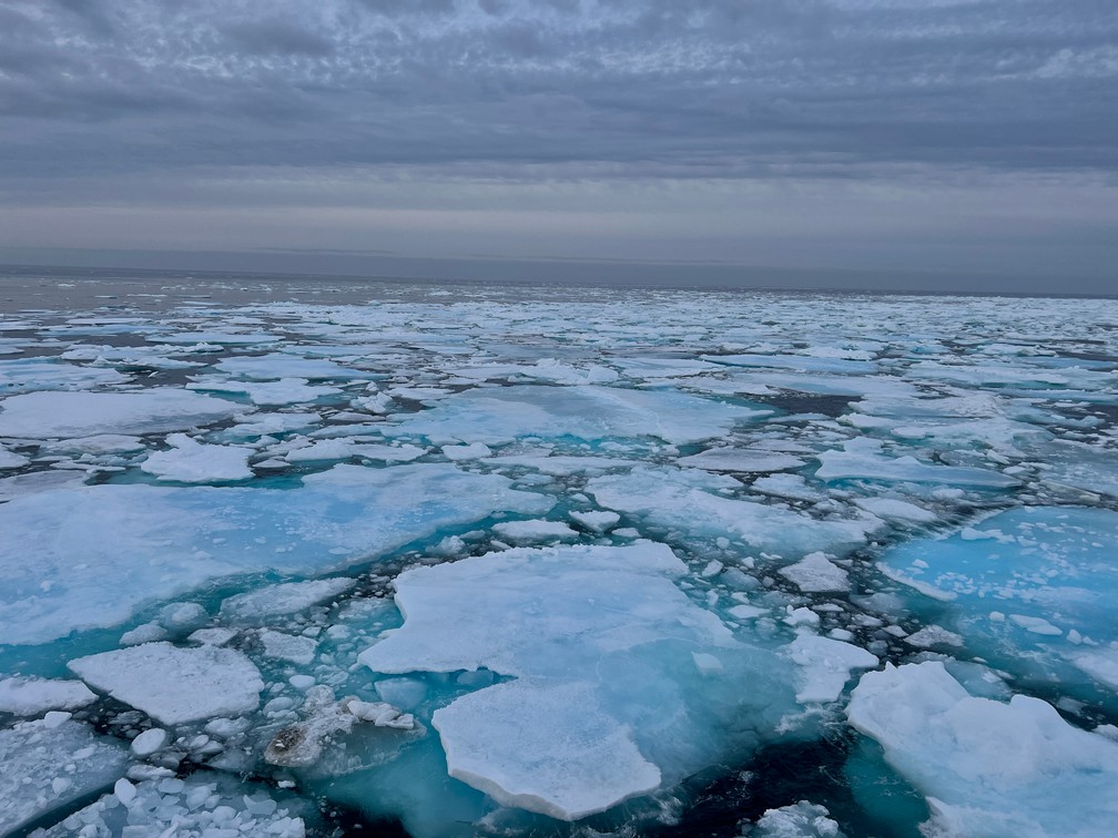 Aurora Expeditions View of the arctic sea and ice - photo by Golding Travel
