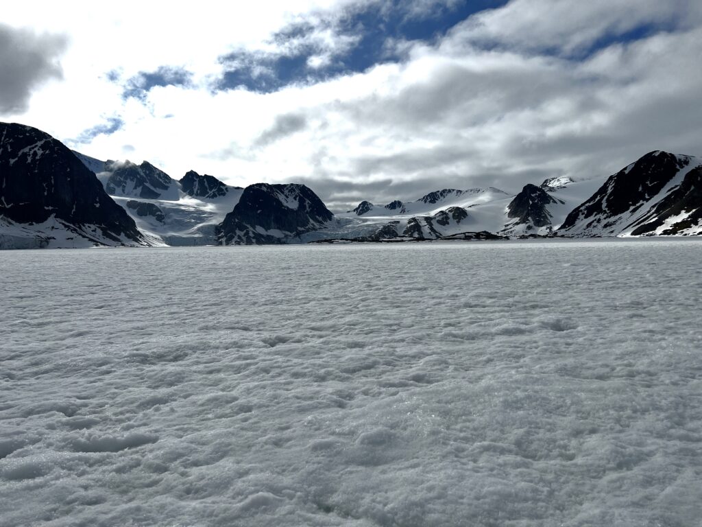 Aurora Expeditions vast desolation of arctic glacier - photo by Golding Travel

