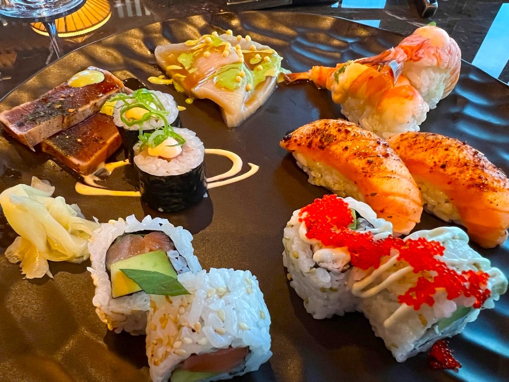 Explora Journeys' Explora I Mixed Sushi/Sashimi Platter - Photo by Goldring Travel
