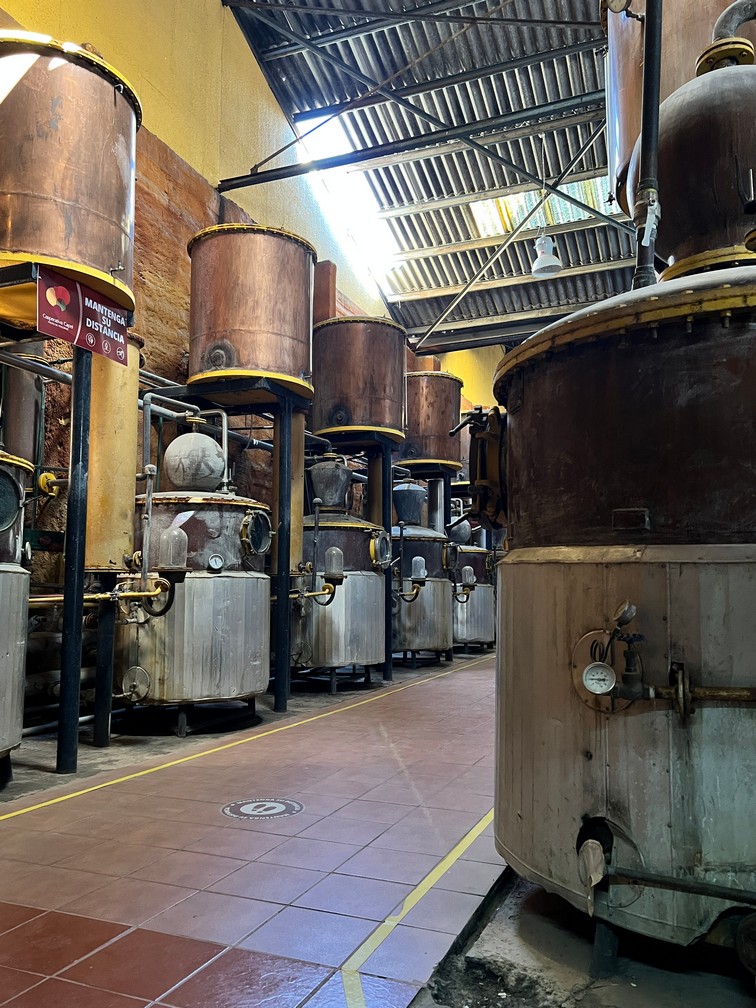 I snuck a photo of the area of our pisco distillery tour we never took.