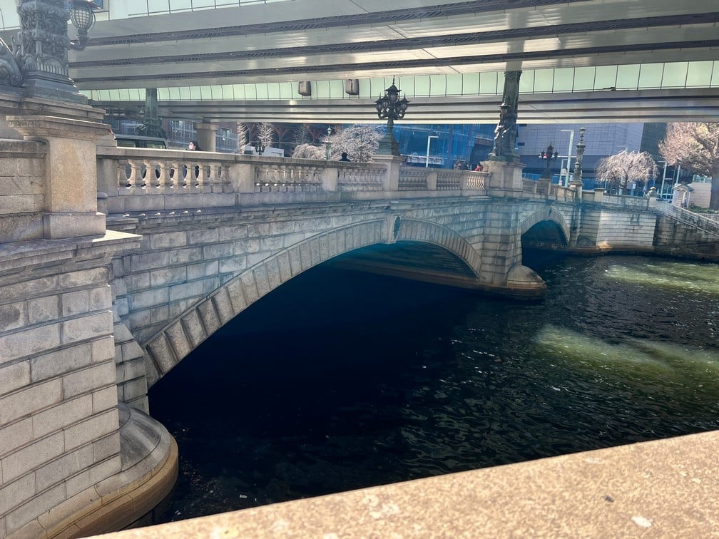 This French-inspired bridge with a highway right above it not only lead to ramparts protecting the Imperial Palace, it was where a floating market of sorts previously existed.