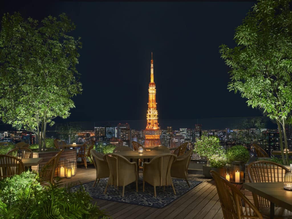 View of Tokyo Tower from Tokyo EDITION Hotel