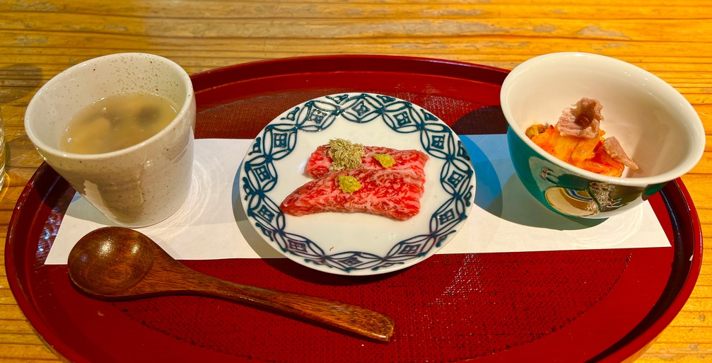 Raw Omi Beef prepares your mouth with a delicious fat/meat sensation, setting you up for an amazing experience. 