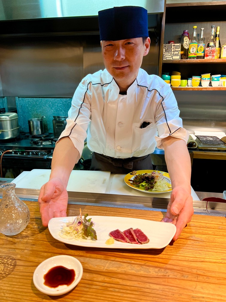 The chef at Kamogawa Takashi - Kyoto, Japan