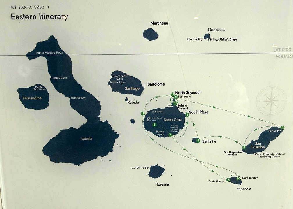 Only a small portion of the Galapagos Islands is visited on a shorter itinerary