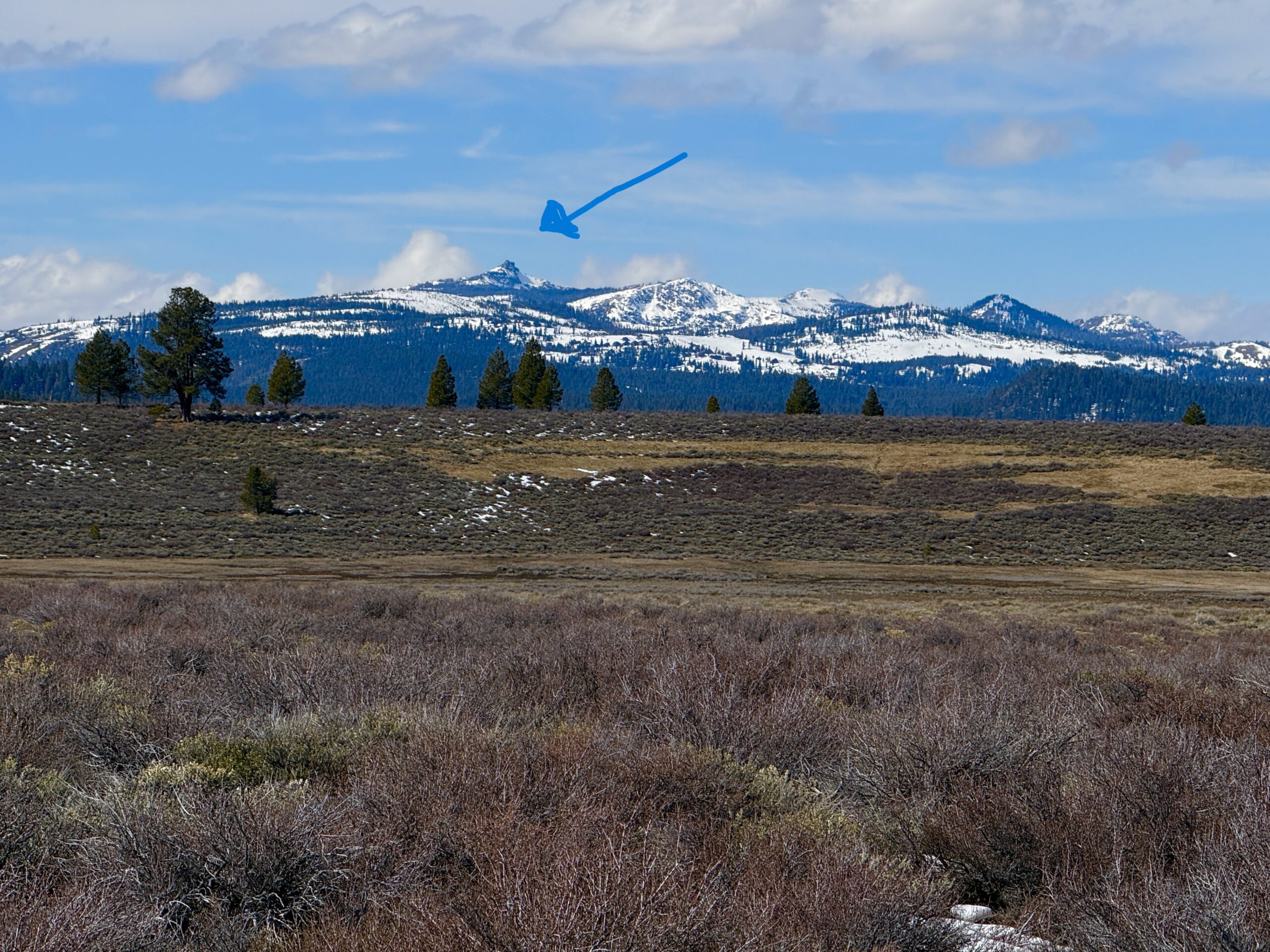A view of Castle Peak this past Sunday when hiking in Truckee, the day before the snowstorm.