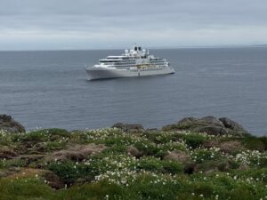 Silversea's Silver Endeavour off the coast of the Isle of May