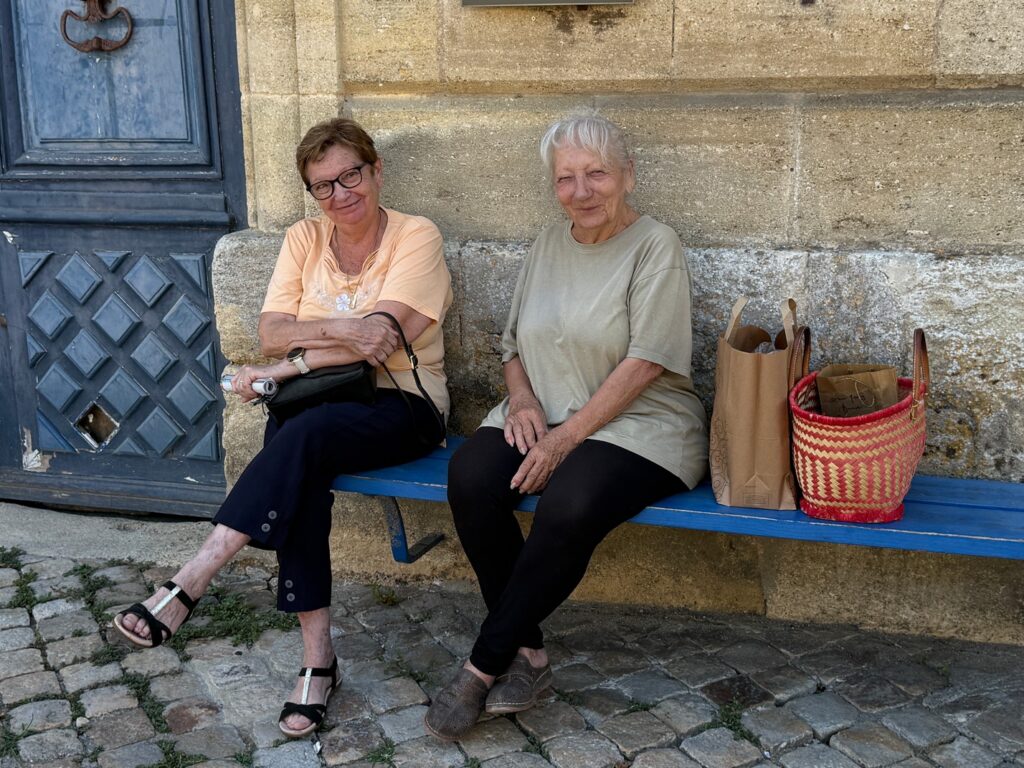 Two local, and charming, women in Bourg, France