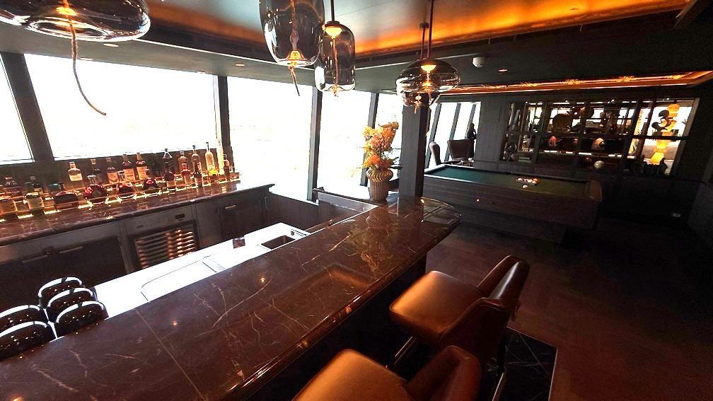 Explora III's Malt Whisky Bar and Gyroscopic Pool Table